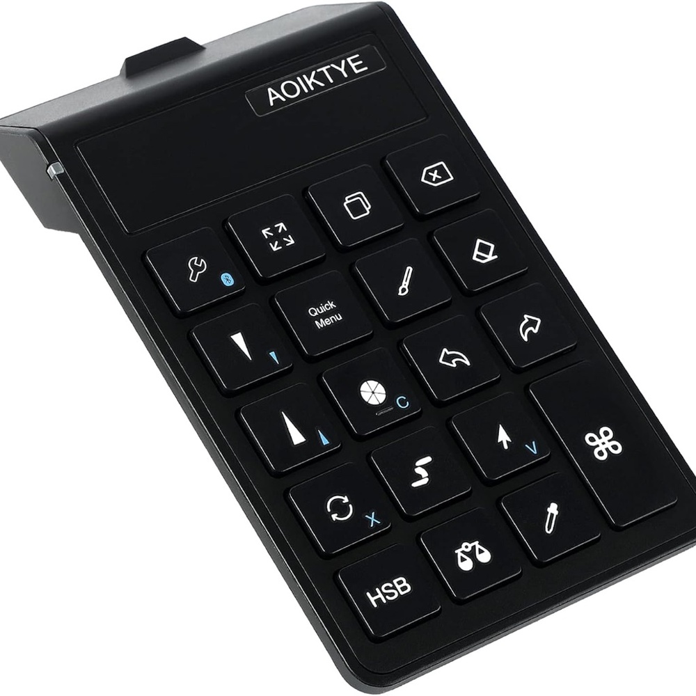 AOIKTYE Procreate Shortcut Keyboard Wireless iPad Drawing Controller - Picture 6 of 10